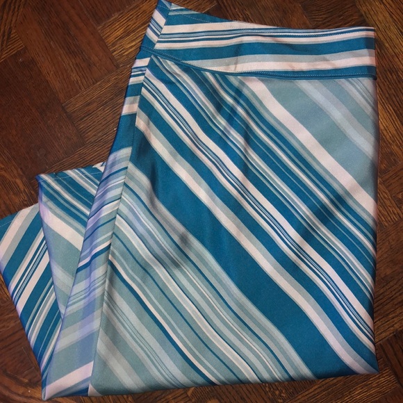 🍬ANNE KLINE🍬DIAGONAL STRIPE SILK A-LINE SKIRT🍬 - Picture 2 of 8